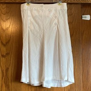 J. Crew White Linen Sailor Skirt, size 4